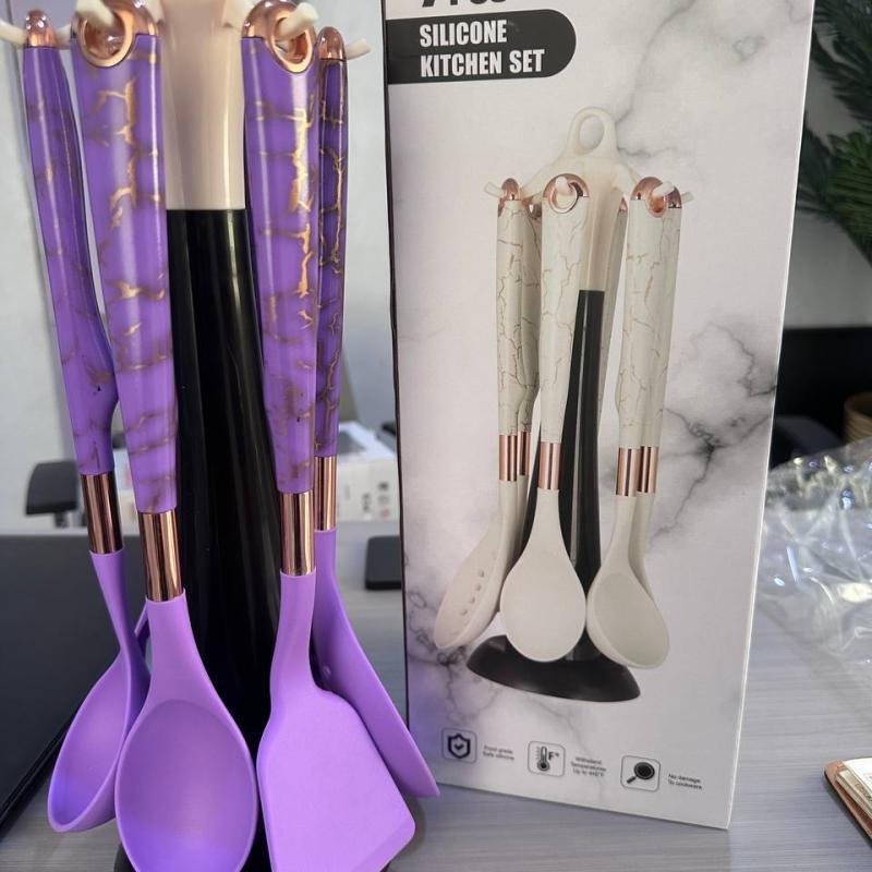 7PCS SILICON COOKING SPOON