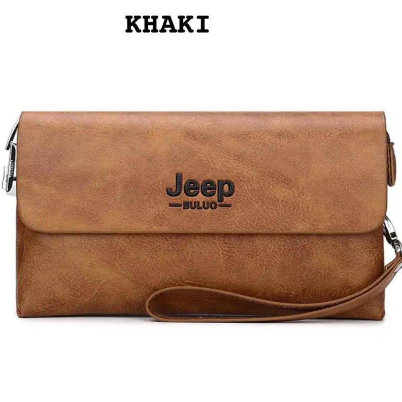 JEEP BULUO MENS LEATHER CLUTCH BAG