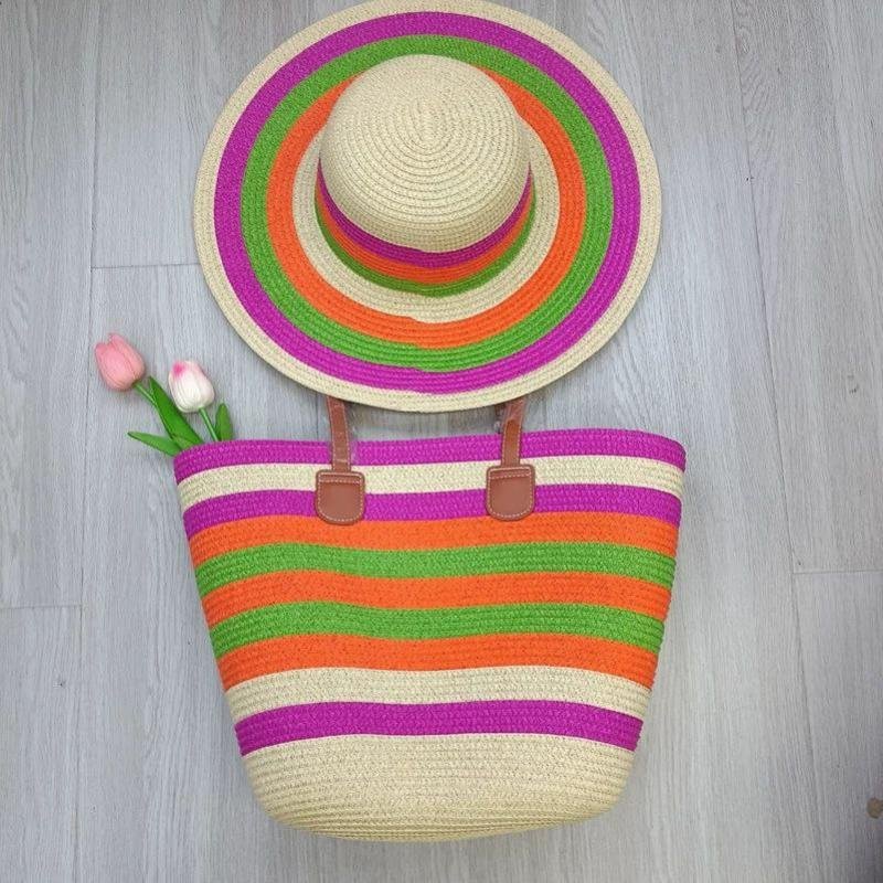 WOVEN BAG AND HAT