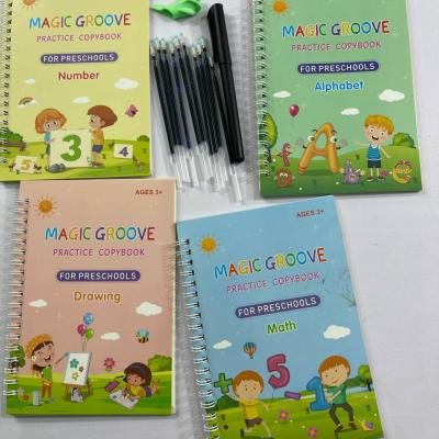 4PCS MAGIC GROOVE CALLIGRAPHY PRACTICE BOOK