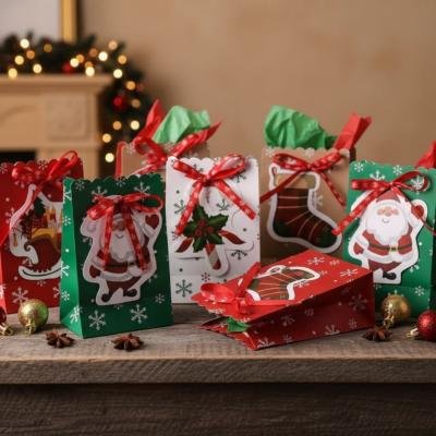 Christmas Gift Bag with ribbon