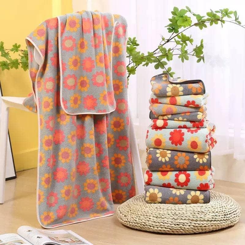 2in1 FLOWERY TOWEL