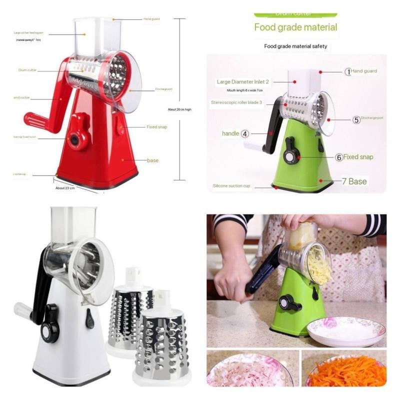 TABLETOP DRUM GRATER (with black knob)